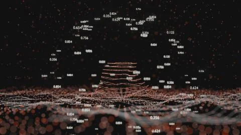 Big Data Visualization. 3D illustration infographic Stock Illustration