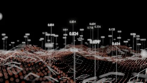 Big Data Visualization. 3D illustration infographic イラスト素材