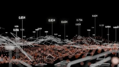 Big Data Visualization. 3D illustration infographic イラスト素材