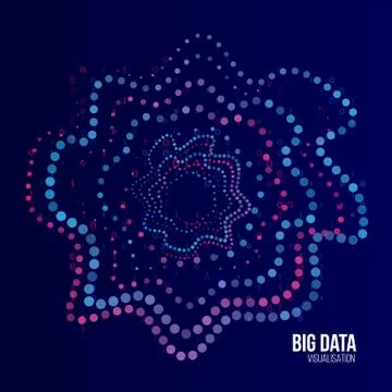 Big data visualization. Abstract background with lines array and binary code. Stock Illustration