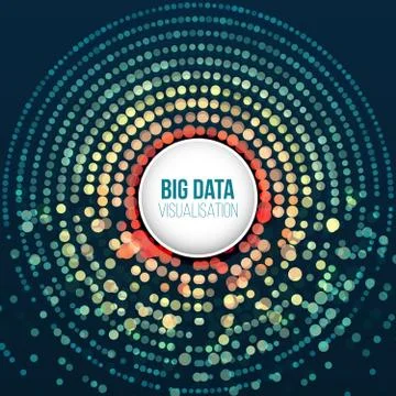 Big data visualization. Abstract background with lines array and binary code. Stock Illustration