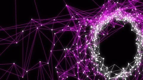 Big data visualization. Abstract background with connecting dots and lines... Stock Illustration