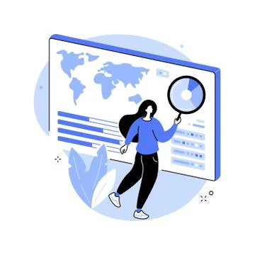 Big data visualization abstract concept vector illustration. Stock Illustration