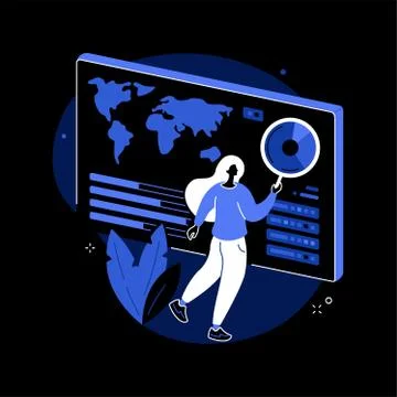 Big data visualization abstract concept vector illustration. Illustrazione stock