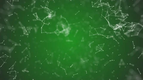 Big data visualization, abstract nanotechnology LimeGreen color plexus Stock Footage 96154543