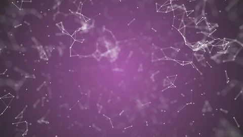 Big data visualization, abstract nanotechnology Violet color plexus background Stock Footage 96192553
