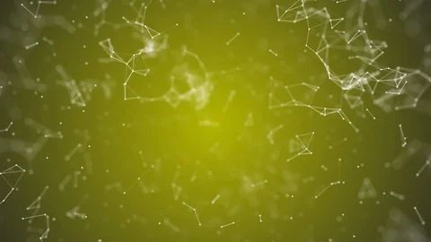 Big data visualization, abstract nanotechnology Yellow color plexus background Stock Footage 96193453