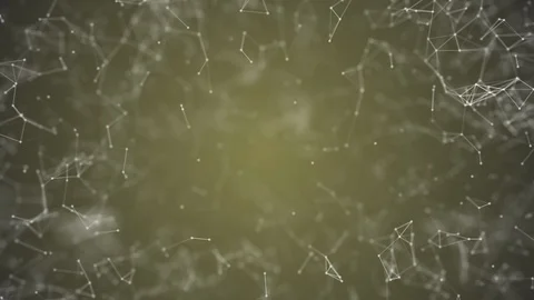 Big data visualization, abstract nanotechnology DarkKhaki color plexus Stock Footage 96224519