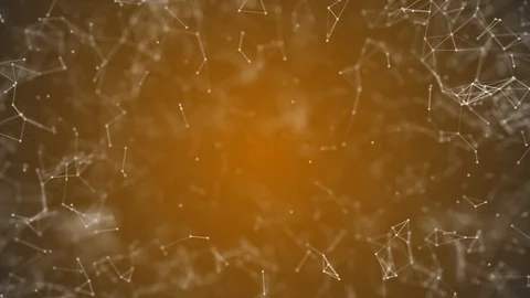 Big data visualization, abstract nanotechnology DarkOrange color plexus Stock Footage 96224803