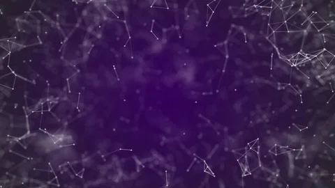 Big data visualization, abstract nanotechnology Indigo color plexus background Stock Footage 96270915