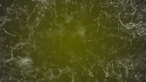 Big data visualization, abstract nanotechnology Olive color plexus background Stock Footage 96271275