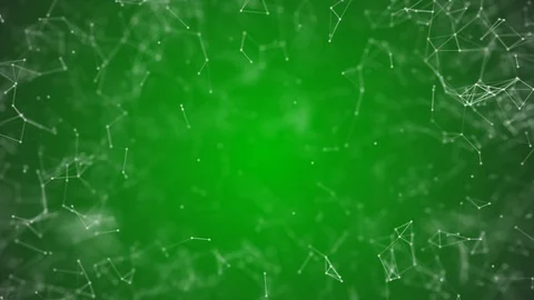 Big data visualization, abstract nanotechnology Lime color plexus background Stock Footage 100461513