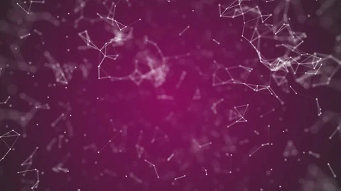 Big data visualization, abstract nanotechnology MediumVioletRed color plexus Stock Footage 104955386