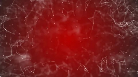 Big data visualization, abstract nanotechnology Crimson color plexus background Stock Footage 109308610