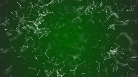 Big data visualization, abstract nanotechnology Green color plexus background Stock Footage 153176188