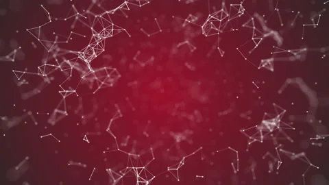 Big data visualization, abstract nanotechnology Crimson color plexus background Stock Footage 160128044