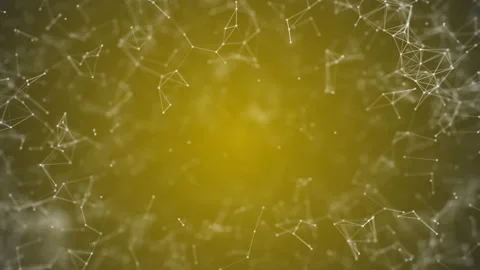 Big data visualization, abstract nanotechnology Gold color plexus background Stock Footage 163931036