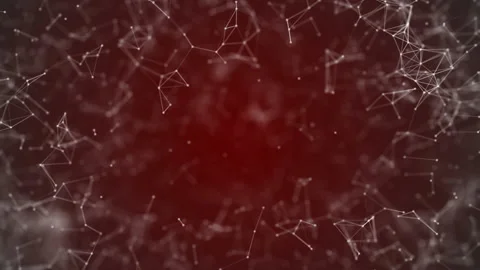Big data visualization, abstract nanotechnology Maroon color plexus background Stock Footage 195769433