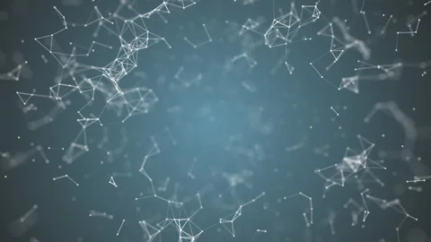 Big data visualization, abstract nanotechnology SkyBlue color plexus background Stock Footage 195770198
