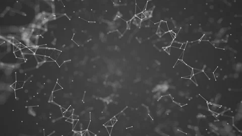 Big data visualization, abstract nanotechnology DimGrey color plexus background Stock Footage 248486202