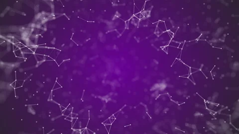 Big data visualization, abstract nanotechnology DarkViolet color plexus Stock Footage 316265596