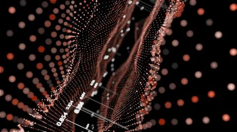 Big Data Visualization. Abstract structure Illustrazione stock