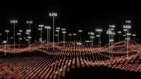 Big Data Visualization. Abstract structure Illustrazione stock