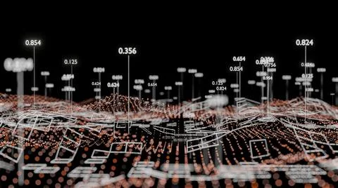 Big Data Visualization. Abstract structure Stock Illustration
