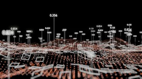 Big Data Visualization. Abstract structure Illustrazione stock