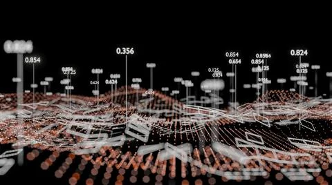 Big Data Visualization. Abstract structure Stock Illustration