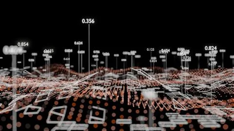 Big Data Visualization. Abstract structure Stock Illustration