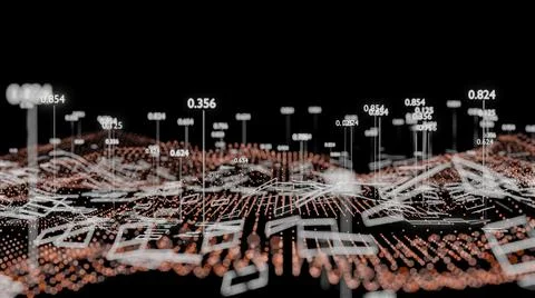 Big Data Visualization. Abstract structure 스톡 일러스트