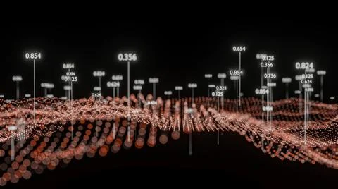 Big Data Visualization. Abstract structure 스톡 일러스트