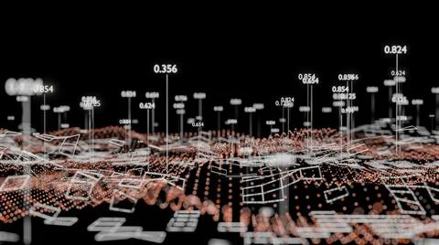 Big Data Visualization. Abstract structure Illustrazione stock