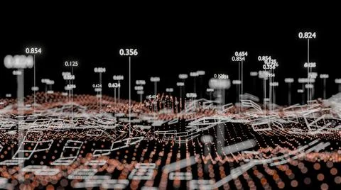 Big Data Visualization. Abstract structure 스톡 일러스트