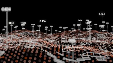 Big Data Visualization. Abstract structure イラスト素材