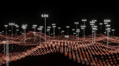 Big Data Visualization. Abstract structure Illustrazione stock