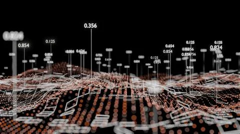 Big Data Visualization. Abstract structure Stock Illustration