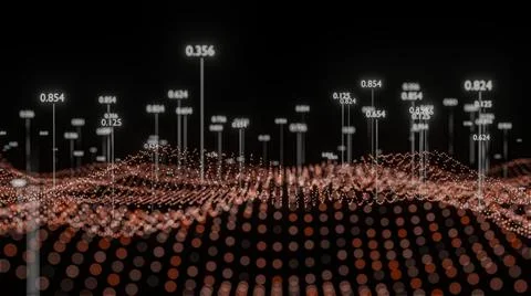 Big Data Visualization. Abstract structure 스톡 일러스트