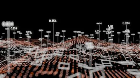 Big Data Visualization. Abstract structure Stock Illustration