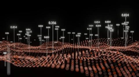 Big Data Visualization. Abstract structure Illustrazione stock