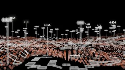 Big Data Visualization. Abstract structure Illustrazione stock