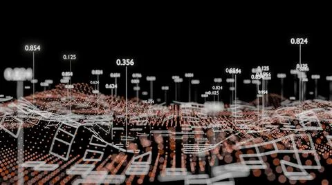 Big Data Visualization. Abstract structure Stock Illustration