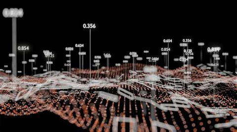 Big Data Visualization. Abstract structure イラスト素材