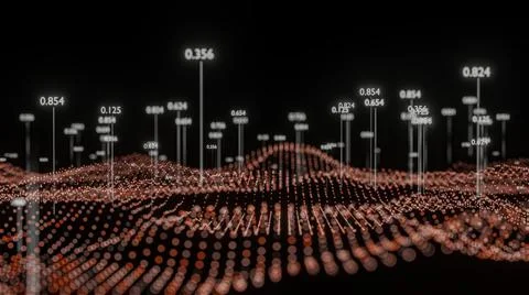 Big Data Visualization. Abstract structure 스톡 일러스트