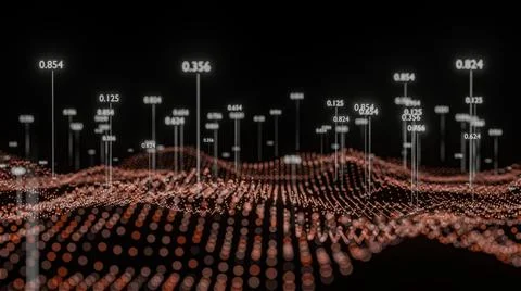 Big Data Visualization. Abstract structure Illustrazione stock