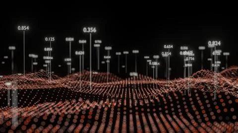 Big Data Visualization. Abstract structure Illustrazione stock