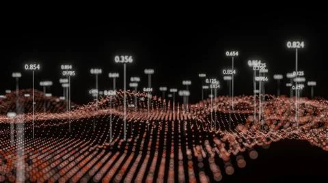 Big Data Visualization. Abstract structure Illustrazione stock