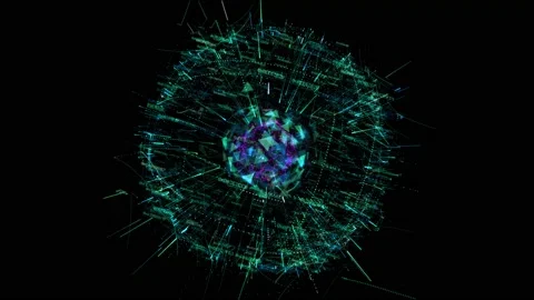 Big data visualization. Abstract technology network background. 動画素材 135814557