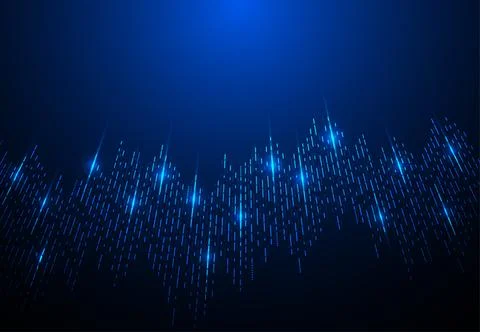 Big data visualization. Abstract technology innovation communication concept Stock Illustration